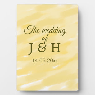 Butter gelbe Pastellgelbe die Hochzeit des Paares Fotoplatte