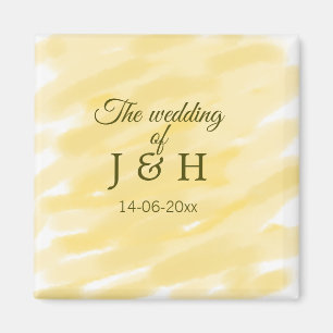 Butter gelbe Pastellgelbe die Hochzeit des Paares Magnet