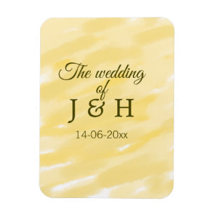 Butter gelbe Pastellgelbe die Hochzeit des Paares  Magnet
