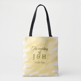 Butter gelbe Pastellgelbe die Hochzeit des Paares Tasche