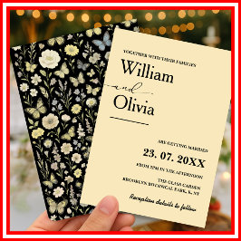 Butter Gelbe Wildblume Einladung Hochzeit