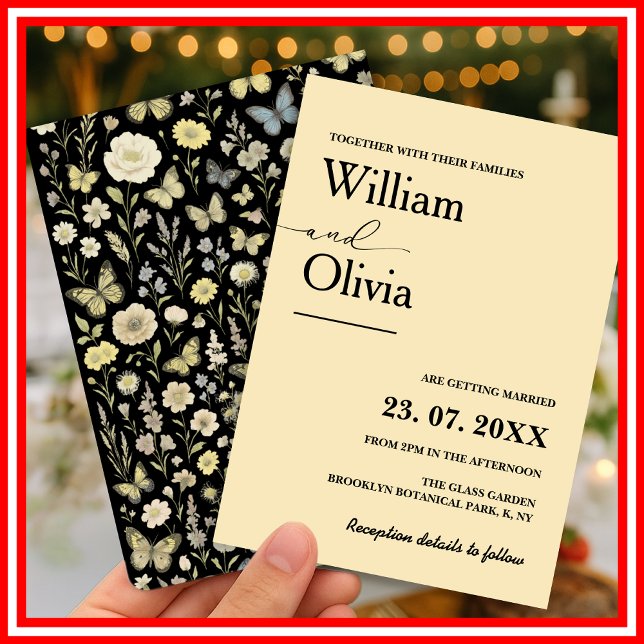 Butter Gelbe Wildblume Einladung Hochzeit (Von Creator hochgeladen)