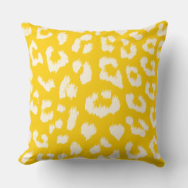 Butter Gelbleopard Print Reversible Kissen