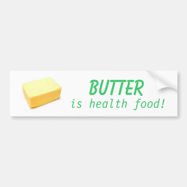 Butter ist Biokost Autoaufkleber (Vorne)