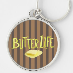 Butter Life Brown Streifen BG Schlüsselanhänger