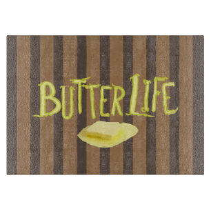 Butter Life Brown Streifen BG Schneidebrett
