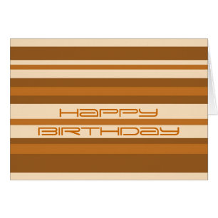Butter Minze Stripe "Happy Birthday" Grüße Karte