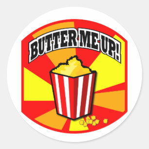 Butter mir auf! runder aufkleber