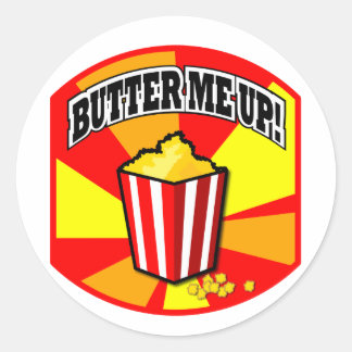Butter mir auf! runder aufkleber