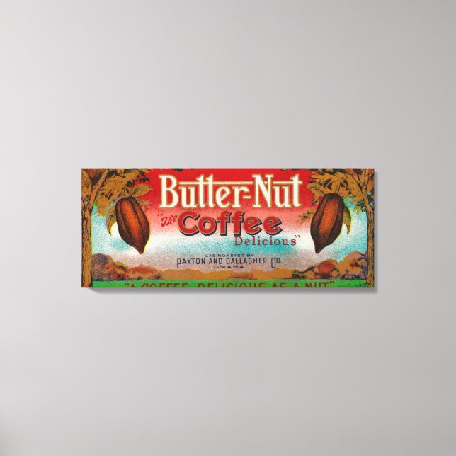 Butter Nut Coffee LabelOmaha, NE Leinwanddruck (Vorderseite)