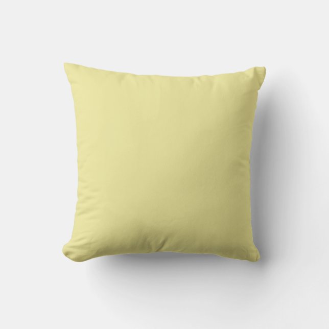 Butter Pastellgelbe Farbe 2022 Trending Hue Kissen (Vorderseite)