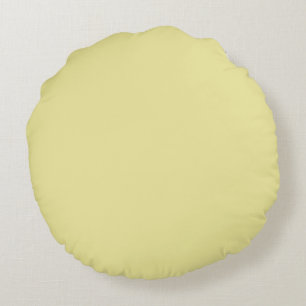 Butter Pastellgelbe Farbe 2022 Trending Hue Rundes Kissen