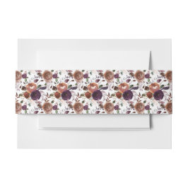 Butter Rum Burgundy Dark Lila Print Belly Bands Einladungsbanderole