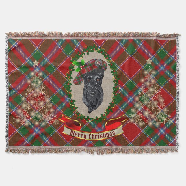 Butter Scottie Dog Christmas Decke (Vorderseite)