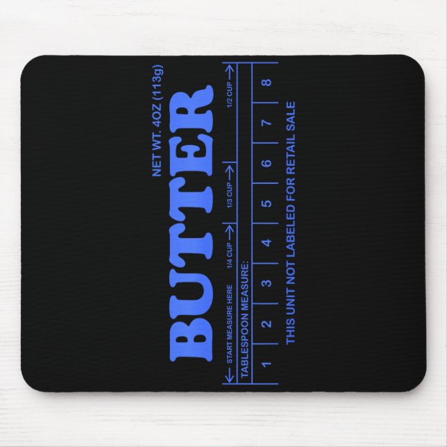 Butter Stick - Blue Funny  Mousepad (Vorne)