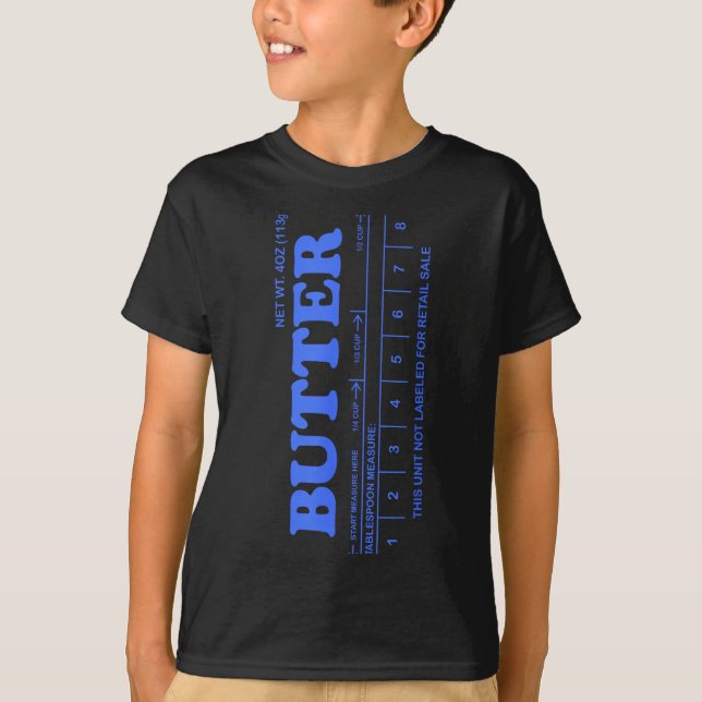 Butter Stick - Blue Funny  T-Shirt (Vorderseite)