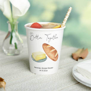 Butter Together Brautparty Pappbecher