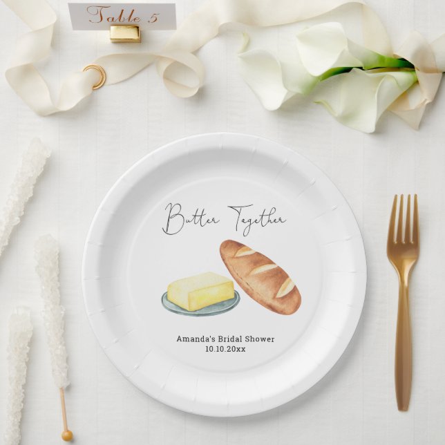 Butter Together Brautparty Pappteller (Hochzeit)
