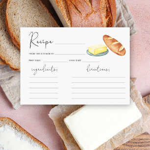 Butter Together Brautparty - Rezeptkarte