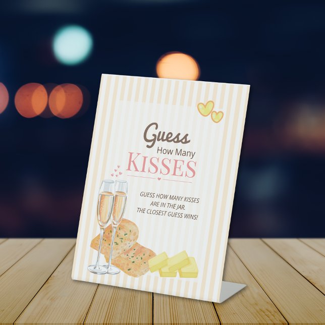 Butter Together BridalShower Guess How Many Kisses Sockelschild (Von Creator hochgeladen)