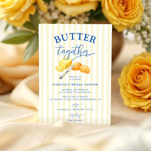 Butter Together Gelbe Streifen Brautparty Einladung