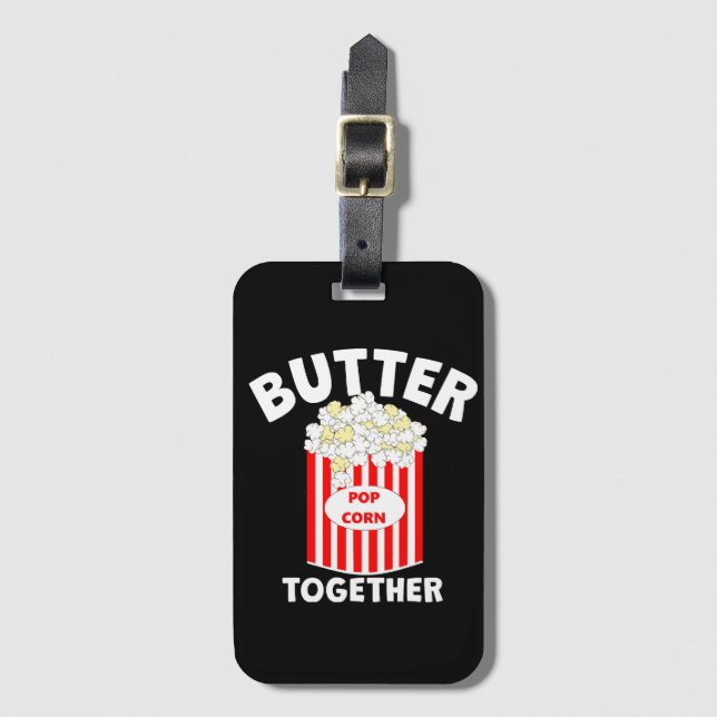 BUTTER Together Movie Popcorn Gepäckanhänger (Vorderseite Vertikal)
