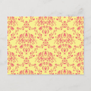 Butter und Cranberry Damask Postkarte