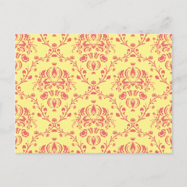Butter und Cranberry Damask Postkarte (Vorderseite)