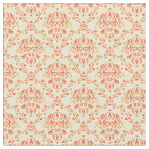 Butter und Cranberry Damask Stoff