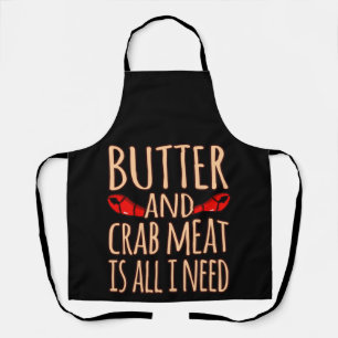 Butter und Krebse Fleisch von Meeresfrüchten Schürze