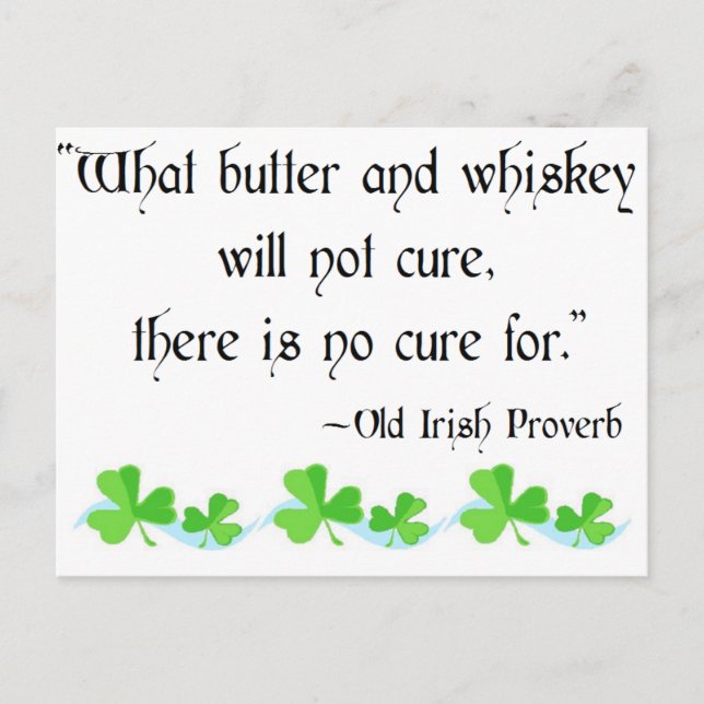 Butter und Whiskey Postkarte (Vorderseite)