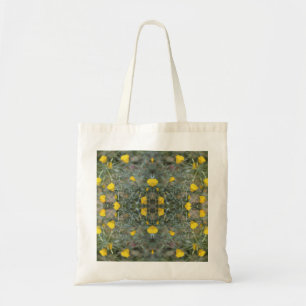 Butter Yellow California Poppy Pattern Tote Bag