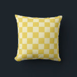 Butter Yellow Checkerboard Kissen<br><div class="desc">Butter Yellow Checkerboard</div>