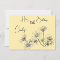 Butter Yellow Daisy Wasserfarbe Name & Alter Gebur