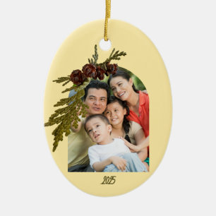 Butter Yellow Farn Foto Keramik Ornament