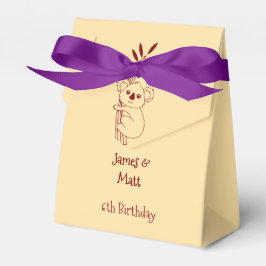 Butter Yellow & Red Australian Animals Birthday Geschenkschachtel