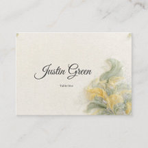 Butter Yellow Sage Garten Platzkarte