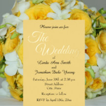 Butter Yellow Simple Style Wedding