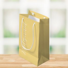 Butter Yellow Stilistische SkriptWedding Bridesmai Kleine Geschenktüte