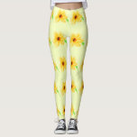 Butter Yellows Leggings<br><div class="desc">Designer Moderne Sportbekleidung in Schmettergelb mit Blume-Druck. Die Hintergrundfarbe kann auf Ihre persönliche Lieblingsfarbe geändert werden.</div>