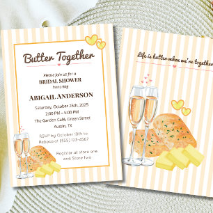 Butter zusammen Brautparty Butter & Brot Thema Einladung