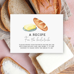 Butter zusammen - Rezept für die zukünftige Braut Begleitkarte