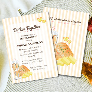 Butter zusammengebackenes Brautparty Butter Brot T Einladung