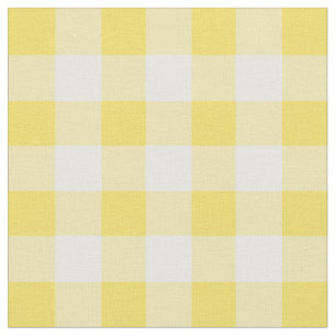 Butterblume-gelber u. weißer Gingham-Karo Stoff