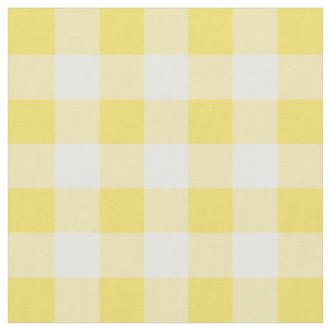 Butterblume-gelber u. weißer Gingham-Karo Stoff (Nahaufnahme)