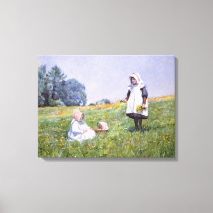 Butterblumeen und Gänseblümchen Leinwanddruck