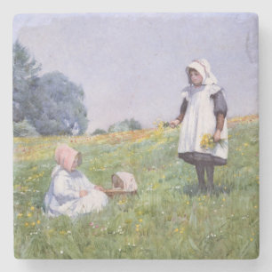 Butterblumeen und Gänseblümchen Steinuntersetzer