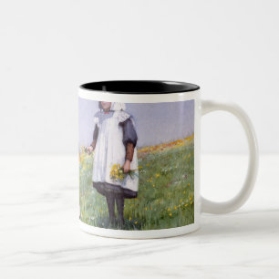 Butterblumeen und Gänseblümchen Zweifarbige Tasse