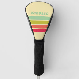 Buttercream Whisper Across Striping with Name Golf Headcover