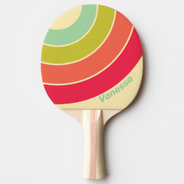 Buttercream Whisper Circle Stripe with Name Tischtennis Schläger